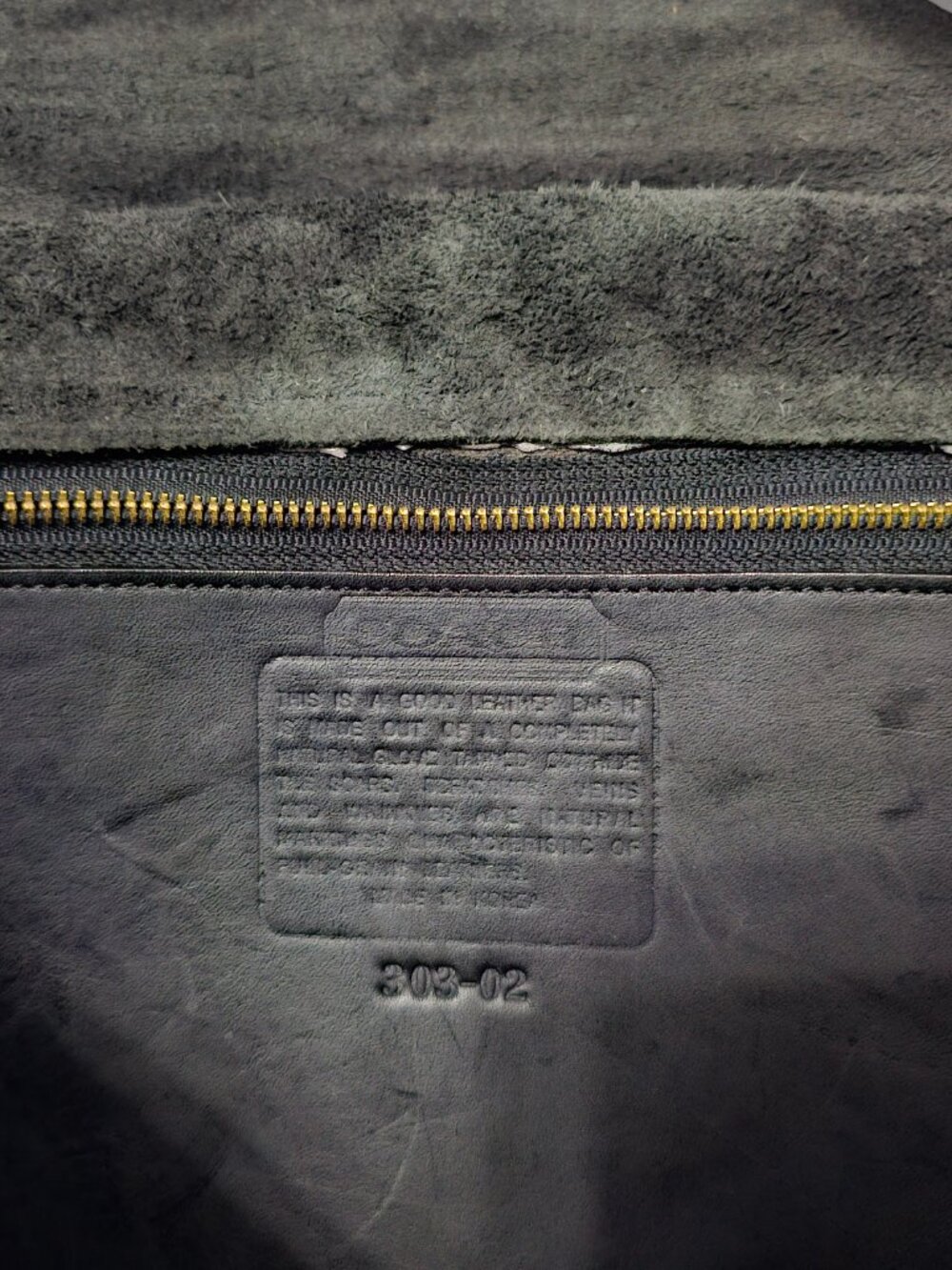 Coach Vintage Black Leather Messenger/Briefcase Bag Rare Dual Twist-Lock Closure - Picture 5 of 9